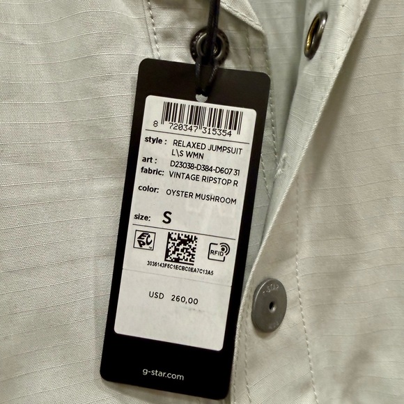 G-Star Oyster Mushroom Relaxed Jumpsuit - Picture 6 of 6